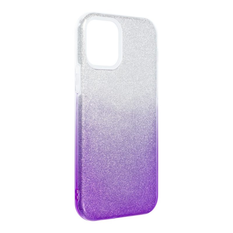 Ligotavý Kryt Forcell Shining transparentno-fialový – Apple iPhone 12 / iPhone 12 Pro