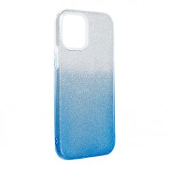 Ligotavý Kryt Forcell Shining transparentno-modrý – Apple iPhone 12 / iPhone 12 Pro