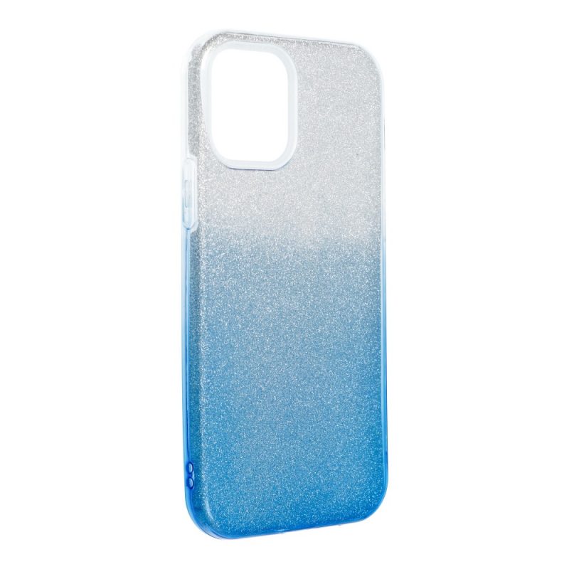 Ligotavý Kryt Forcell Shining transparentno-modrý – Apple iPhone 12 / iPhone 12 Pro