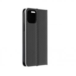 Lacné Kryty | Knižkové puzdro Luna Carbon čierne – Apple iPhone 12 Mini | Lacné Kryty