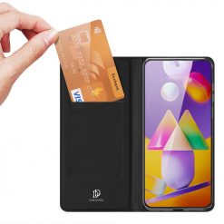 Lacné Kryty | Peňaženkové puzdro Dux Ducis Skin Pro čierne – Samsung Galaxy M31s | Lacné Kryty