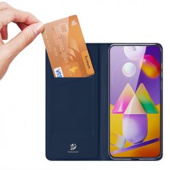 Lacné Kryty | Peňaženkové puzdro Dux Ducis Skin Pro modré – Samsung Galaxy M31s | Lacné Kryty