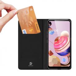 Lacné Kryty | Peňaženkové puzdro Dux Ducis Skin Pro čierne – LG K41S / LG K51S | Lacné Kryty
