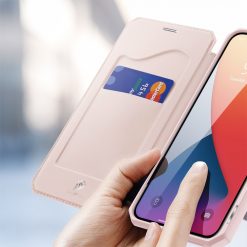 Peňaženkové puzdro Dux Ducis Skin X ružové – Apple iPhone 12 Mini | Lacné Kryty Lacné Kryty | Peňaženkové puzdro Dux Ducis Skin X ružové – Apple iPhone 12 Mini | Lacné Kryty