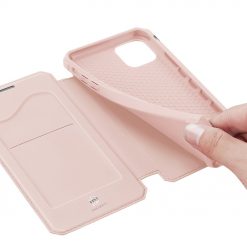 Peňaženkové puzdro Dux Ducis Skin X ružové – Apple iPhone 12 Mini | Lacné Kryty Lacné Kryty | Peňaženkové puzdro Dux Ducis Skin X ružové – Apple iPhone 12 Mini | Lacné Kryty