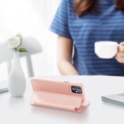 Peňaženkové puzdro Dux Ducis Skin X ružové – Apple iPhone 12 Mini | Lacné Kryty Lacné Kryty | Peňaženkové puzdro Dux Ducis Skin X ružové – Apple iPhone 12 Mini | Lacné Kryty