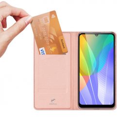 Peňaženkové puzdro Dux Ducis Skin Pro ružové – Huawei Y6p | Lacné Kryty Lacné Kryty | Peňaženkové puzdro Dux Ducis Skin Pro ružové – Huawei Y6p | Lacné Kryty