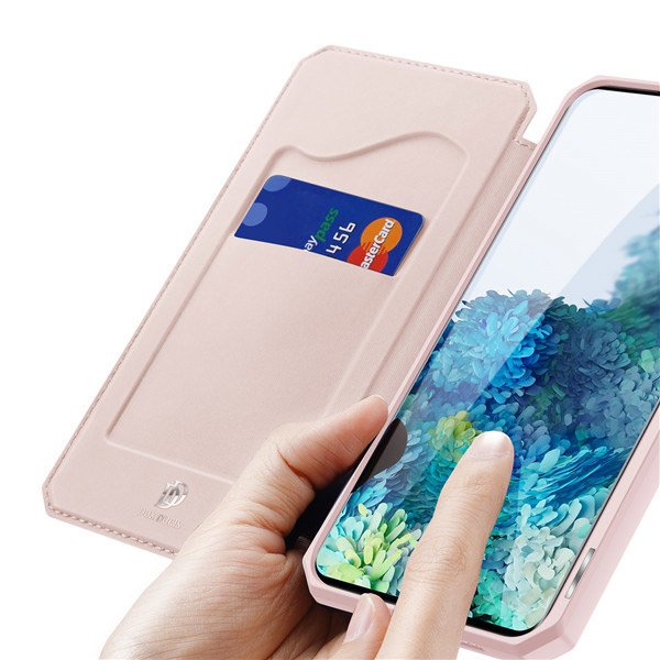 Peňaženkové puzdro Dux Ducis Skin X ružové – Samsung Galaxy S20 | Lacné Kryty Lacné Kryty | Peňaženkové puzdro Dux Ducis Skin X ružové – Samsung Galaxy S20 | Lacné Kryty