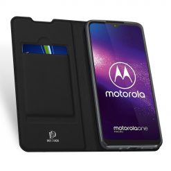 Lacné Kryty | Peňaženkové puzdro Dux Ducis Skin Pro čierne – Motorola One Macro | Lacné Kryty
