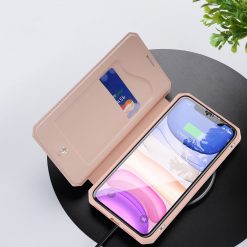 Peňaženkové puzdro Dux Ducis Skin X ružové – Apple iPhone 11 | Lacné Kryty Lacné Kryty | Peňaženkové puzdro Dux Ducis Skin X ružové – Apple iPhone 11 | Lacné Kryty