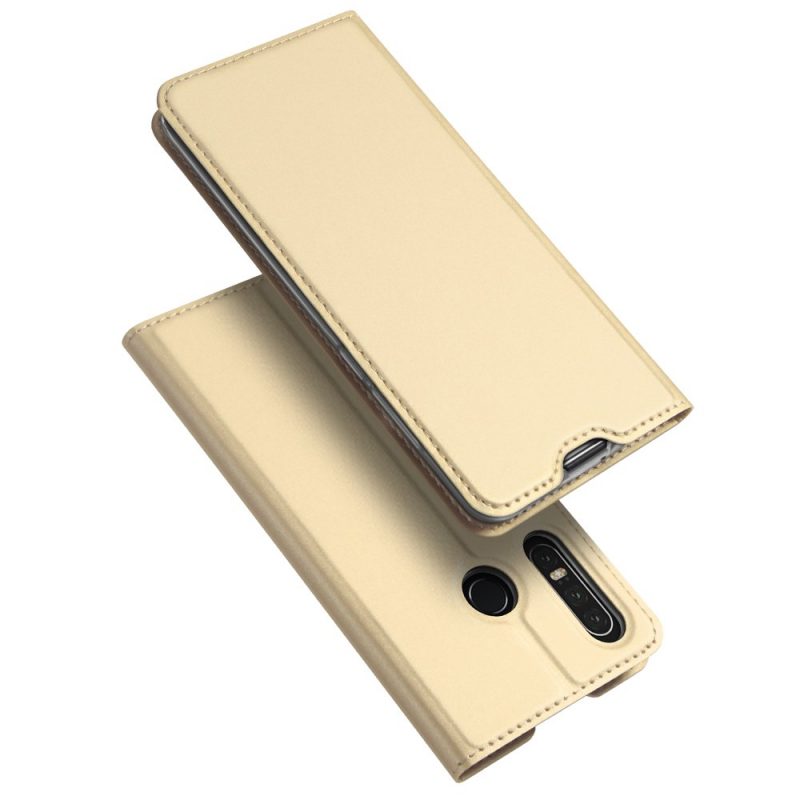 Lacné Kryty | Peňaženkové puzdro Dux Ducis Skin Pro zlaté – Huawei P30 Lite