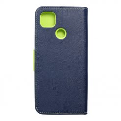 Lacné Kryty | Peňaženkové puzdro Fancy Book modro-limetkové – Xiaomi Redmi 9C | Lacné Kryty