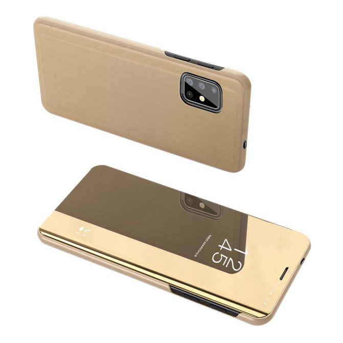 Priehľadný kryt Clear View Case zlatý – Samsung Galaxy S20 | Lacné Kryty Lacné Kryty | Priehľadný kryt Clear View Case zlatý – Samsung Galaxy S20 | Lacné Kryty