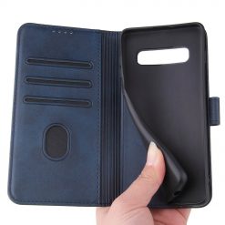 Lacné Kryty | Peňaženkové puzdro Elegant Magnet Case modré – Samsung Galaxy S10 | Lacné Kryty