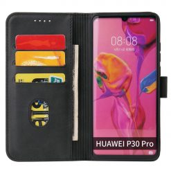 Lacné Kryty | Peňaženkové puzdro Elegant Magnet Case čierne – Huawei P30 Pro | Lacné Kryty