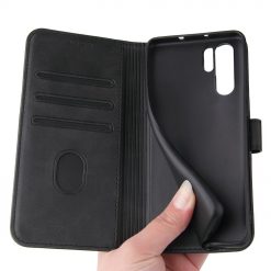 Lacné Kryty | Peňaženkové puzdro Elegant Magnet Case čierne – Huawei P30 Pro | Lacné Kryty