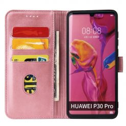 Lacné Kryty | Peňaženkové puzdro Elegant Magnet Case ružové – Huawei P30 Pro | Lacné Kryty