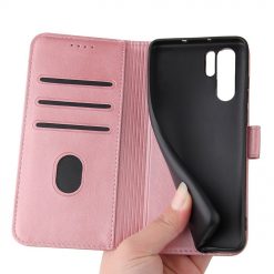 Lacné Kryty | Peňaženkové puzdro Elegant Magnet Case ružové – Huawei P30 Pro | Lacné Kryty