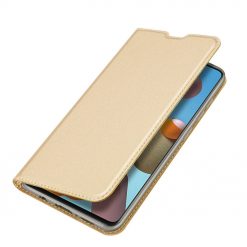Lacné Kryty | Peňaženkové puzdro Dux Ducis Skin Pro zlaté – Samsung Galaxy A21s | Lacné Kryty