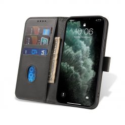 Lacné Kryty | Peňaženkové puzdro Elegant Magnet Case čierne – Apple iPhone 12 Mini | Lacné Kryty
