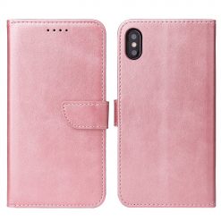 Lacné Kryty | Peňaženkové puzdro Elegant Magnet Case ružové – Apple iPhone X / Xs | Lacné Kryty
