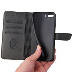 Lacné Kryty | Peňaženkové puzdro Elegant Magnet Case čierne – Apple iPhone 7 Plus / iPhone 8 Plus | Lacné Kryty