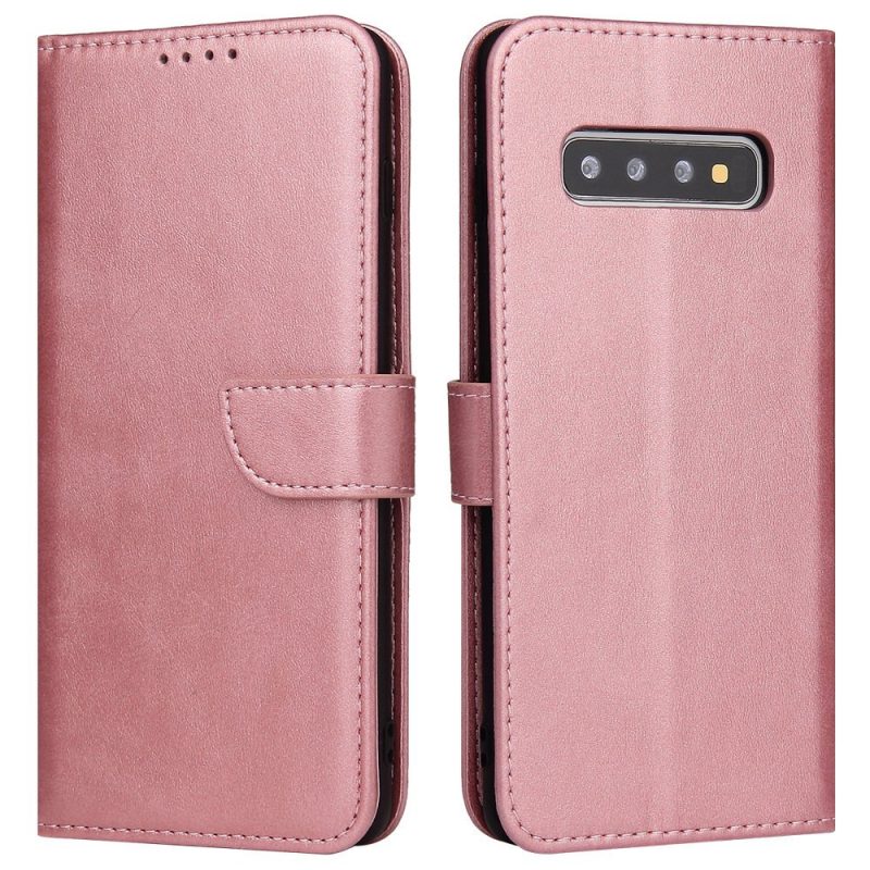 Lacné Kryty | Peňaženkové puzdro Elegant Magnet Case ružové – Samsung Galaxy S10 Plus (S10+)