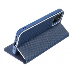 Lacné Kryty | Knižkové puzdro Luna Carbon modré – Samsung Galaxy A72 / A72 5G | Lacné Kryty