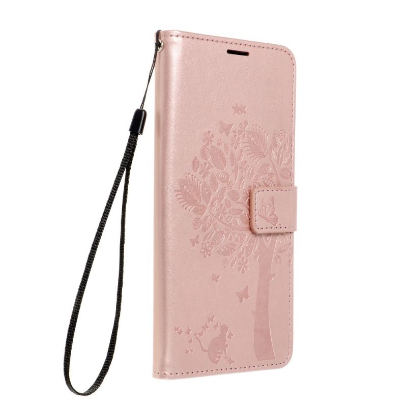 Lacné Kryty | Peňaženkové puzdro Mezzo tree ružové – Samsung Galaxy S21+ (S21 Plus)