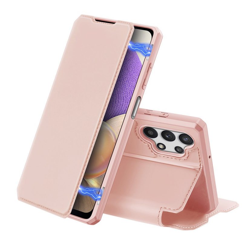 Lacné Kryty | Peňaženkové puzdro Dux Ducis Skin X ružové – Samsung Galaxy A32 5G