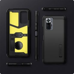 Zadný kryt Spigen Tough Armor čierny – Xiaomi Redmi Note 10 Pro | Lacné Kryty Lacné Kryty | Zadný kryt Spigen Tough Armor čierny – Xiaomi Redmi Note 10 Pro | Lacné Kryty