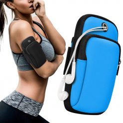 Lacné Kryty | Športové bežecké puzdro armband case modré | Lacné Kryty