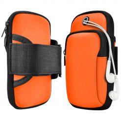 Lacné Kryty | Športové bežecké puzdro armband case oranžové | Lacné Kryty