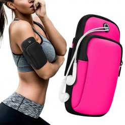 Lacné Kryty | Športové bežecké puzdro armband case ružové | Lacné Kryty
