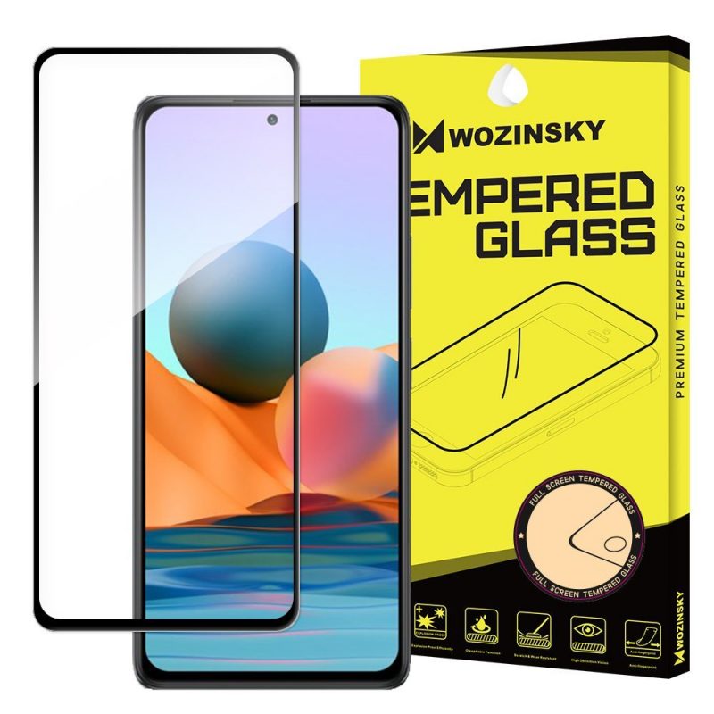 Lacné Kryty | Tvrdené sklo celopovrchové 9H Wozinsky čierne – Xiaomi Poco F3