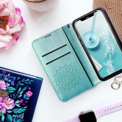 Lacné Kryty | Peňaženkové puzdro Mezzo mandala zelené – Samsung Galaxy A52 / A52 5G / A52s 5G | Lacné Kryty
