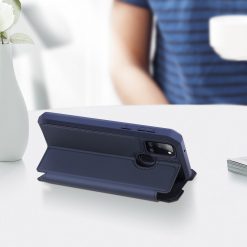 Peňaženkové puzdro Dux Ducis Skin X modré – Samsung Galaxy A21s | Lacné Kryty Lacné Kryty | Peňaženkové puzdro Dux Ducis Skin X modré – Samsung Galaxy A21s | Lacné Kryty