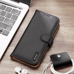 Lacné Kryty | Kožené peňaženkové puzdro Dux Ducis Hivo čierne – Samsung Galaxy S21 | Lacné Kryty