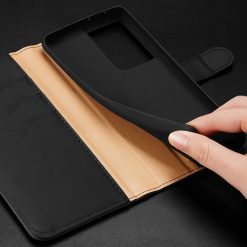 Kožené peňaženkové puzdro Dux Ducis Hivo čierne – Samsung Galaxy S21 Ultra | Lacné Kryty Lacné Kryty | Kožené peňaženkové puzdro Dux Ducis Hivo čierne – Samsung Galaxy S21 Ultra | Lacné Kryty