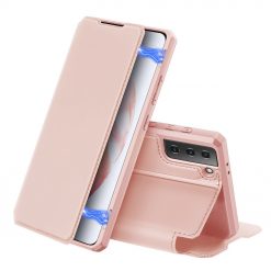 Lacné Kryty | Transparentný kryt Spring Case 1mm ružový rám – Samsung Galaxy S21+ (S21 Plus)