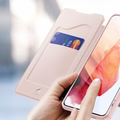 Peňaženkové puzdro Dux Ducis Skin X ružové – Samsung Galaxy S21+ (S21 Plus) | Lacné Kryty Lacné Kryty | Peňaženkové puzdro Dux Ducis Skin X ružové – Samsung Galaxy S21+ (S21 Plus) | Lacné Kryty