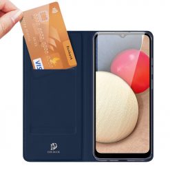 Peňaženkové puzdro Dux Ducis Skin Pro modré – Samsung Galaxy A02s | Lacné Kryty Lacné Kryty | Peňaženkové puzdro Dux Ducis Skin Pro modré – Samsung Galaxy A02s | Lacné Kryty