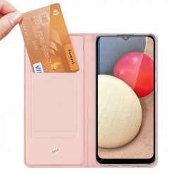 Lacné Kryty | Peňaženkové puzdro Dux Ducis Skin Pro ružové – Samsung Galaxy A02s | Lacné Kryty