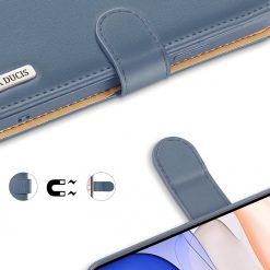 Lacné Kryty | Kožené peňaženkové puzdro Dux Ducis Hivo modré – Apple iPhone 11 | Lacné Kryty