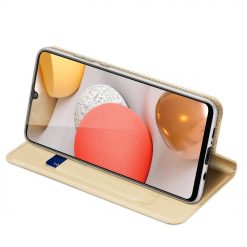 Lacné Kryty | Peňaženkové puzdro Dux Ducis Skin Pro zlaté – Samsung Galaxy A42 5G | Lacné Kryty
