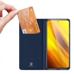 Lacné Kryty | Peňaženkové puzdro Dux Ducis Skin Pro modré – Xiaomi Poco X3 NFC | Lacné Kryty