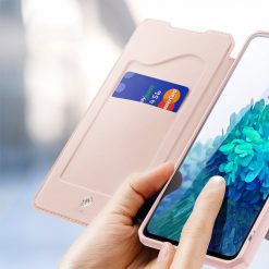 Lacné Kryty | Peňaženkové puzdro Dux Ducis Skin X ružové – Samsung Galaxy S20 FE | Lacné Kryty