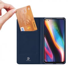 Lacné Kryty | Peňaženkové puzdro Dux Ducis Skin Pro modré – Motorola Moto G 5G Plus | Lacné Kryty