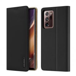 Lacné Kryty | Kožené peňaženkové puzdro Dux Ducis Wish čierne – Samsung Galaxy Note 20 | Lacné Kryty