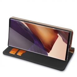 Lacné Kryty | Kožené peňaženkové puzdro Dux Ducis Wish čierne – Samsung Galaxy Note 20 | Lacné Kryty